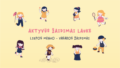 aktyvus zaidimai lauke 1,5-3 metu vaikams