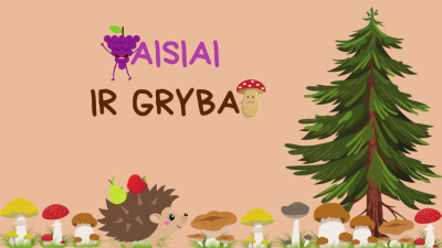 vaisiai ir grybai 1,5-3 metu vaikams