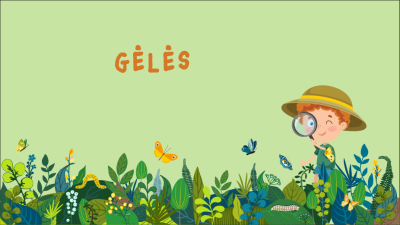 geles 3-5 metu vaikams