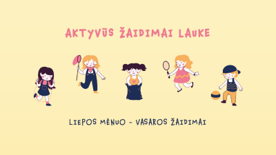 aktyvus zaidimai lauke 3-5 metu vaikams