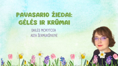 pavasario augalai: krumai ir geles. daile
