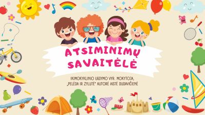 atsiminimu savaitele 1,5-3 metu vaikams