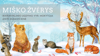 epamokele misko zverys + veiklu idejos menesiui 5-7 metu vaikams